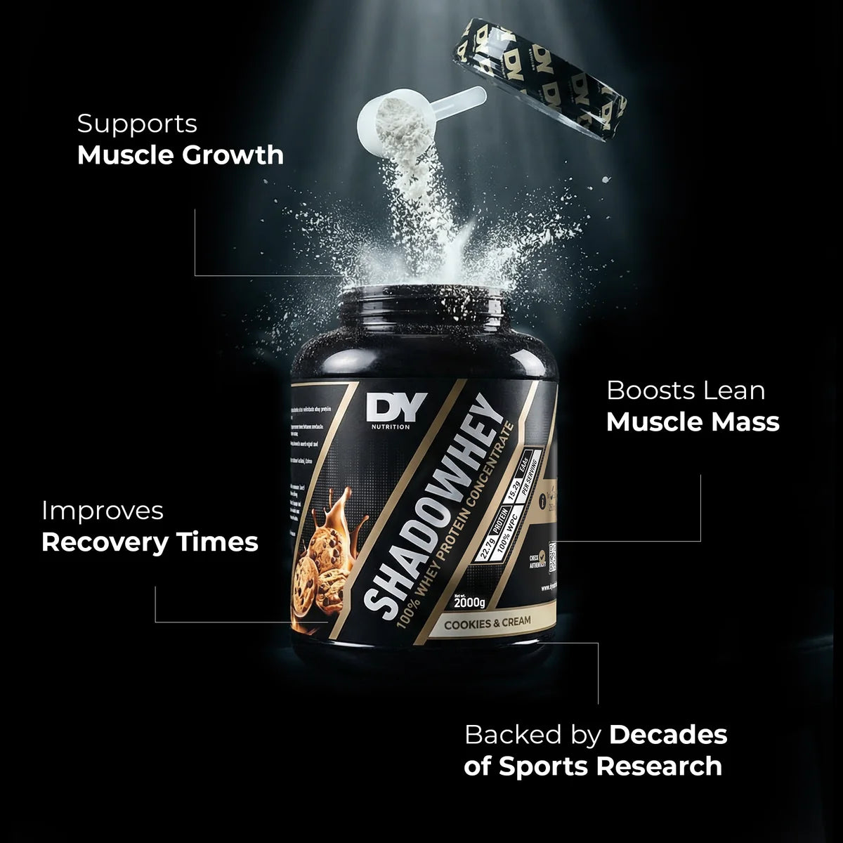 Dorian Yates Shadowhey 100% pure whey protein / 2 KG / 66 servings