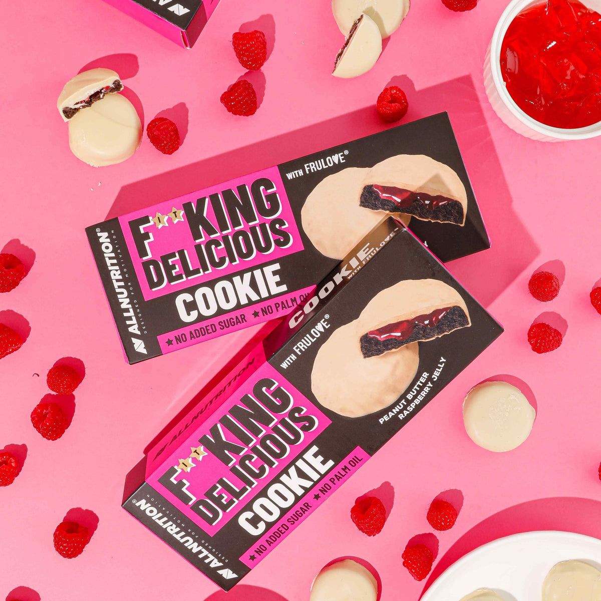 All Nutrition F**King Delicious Cookie / Peanut Butter & Raspberry Jelly  / 128 - 150 grams
