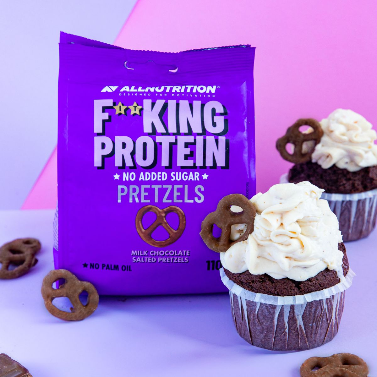All Nutrition F**King Protein Milk Chocolate Salted Pretzels / 110 grams