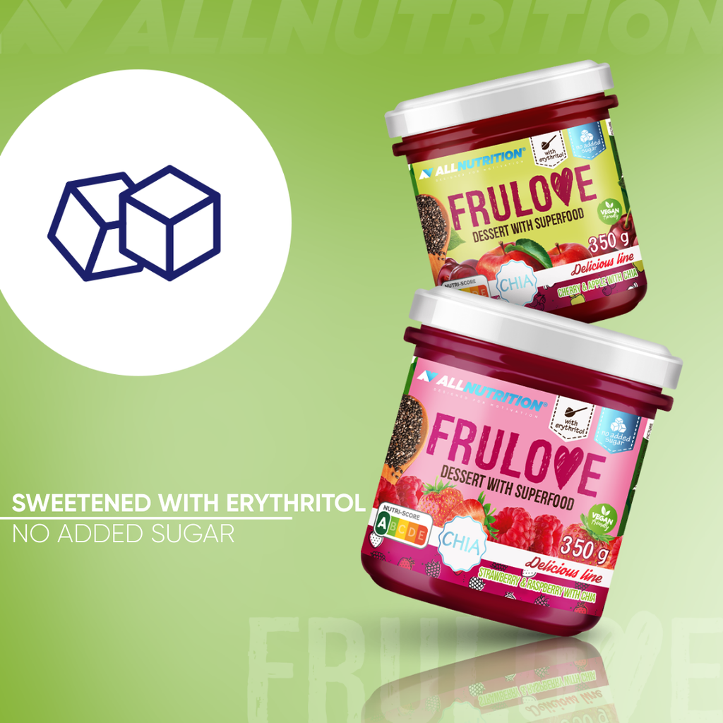 All Nutrition Frulove Dessert With Superfood / Strawberry & Raspberry With Chia / 350 grams