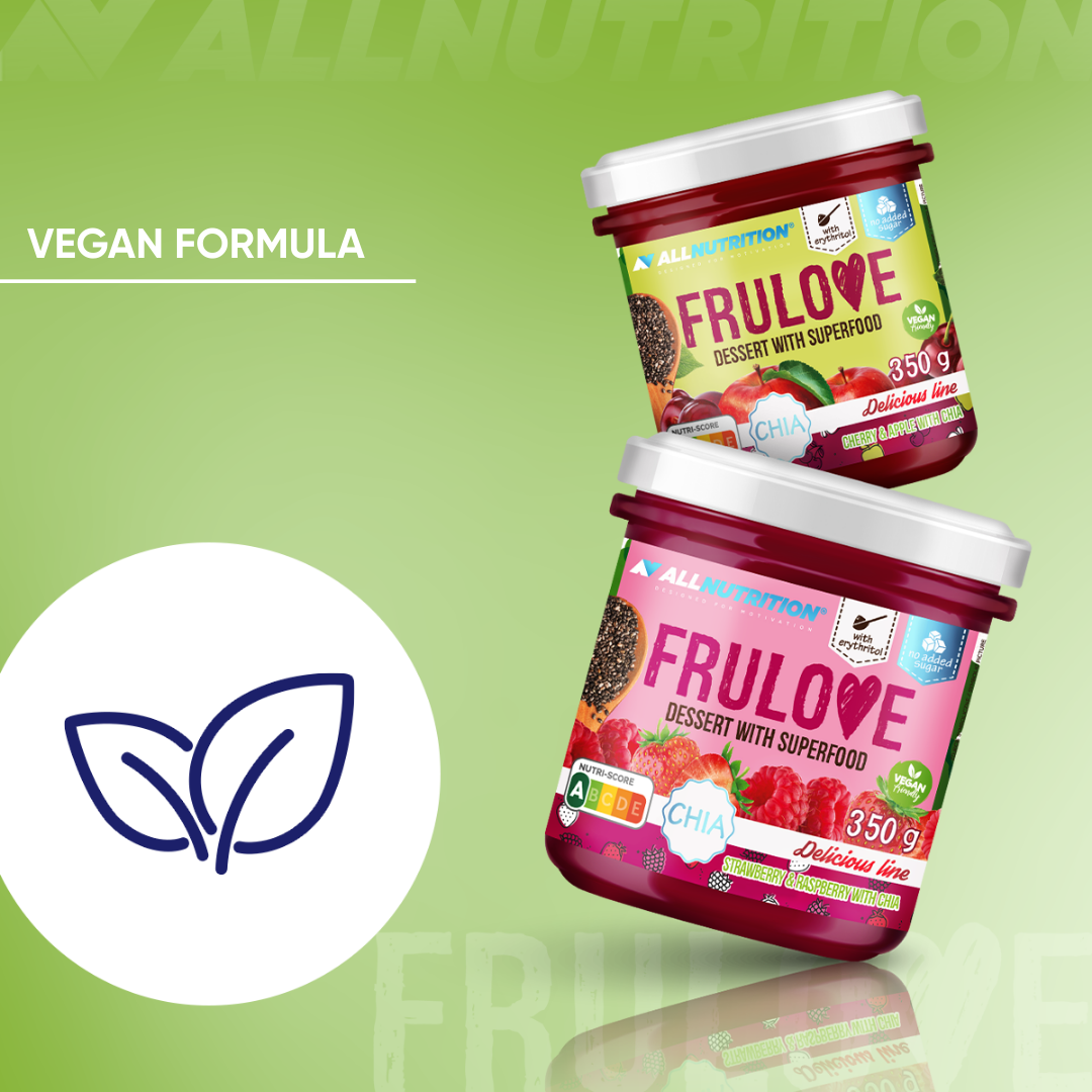 All Nutrition Frulove Dessert With Superfood / Strawberry & Raspberry With Chia / 350 grams