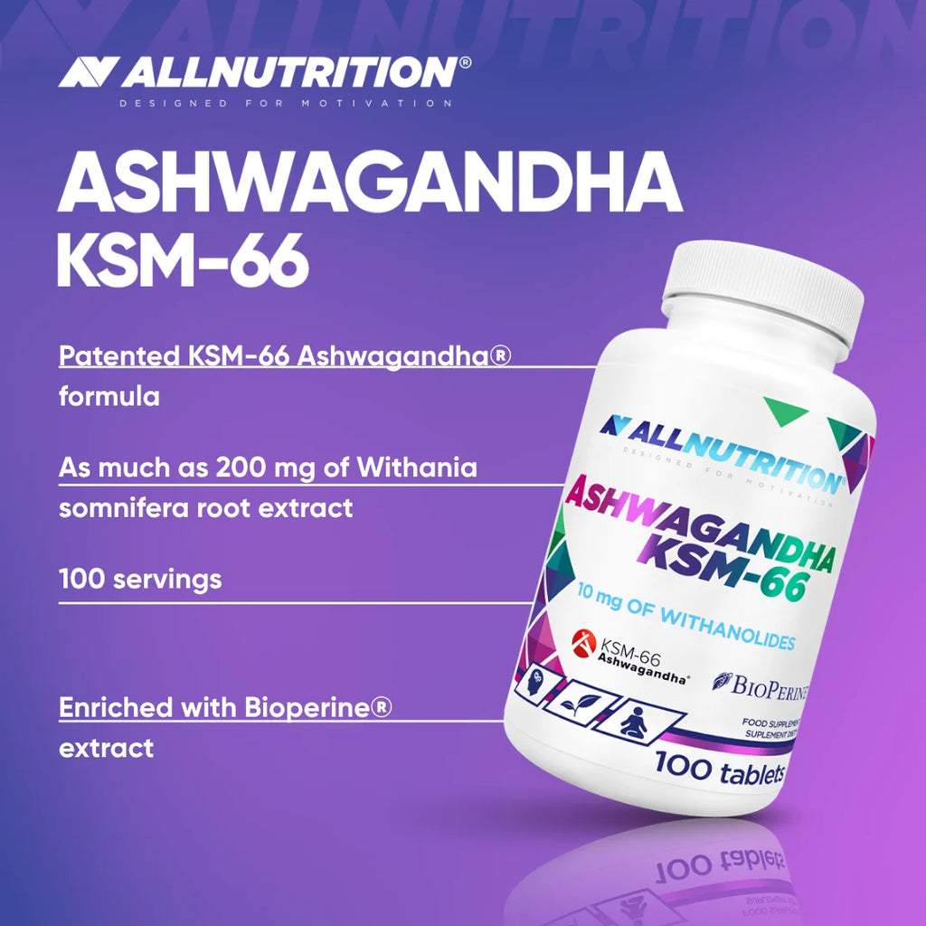 All Nutrition Ashwagandha KSM-66 / 100 tablets / 100 servings
