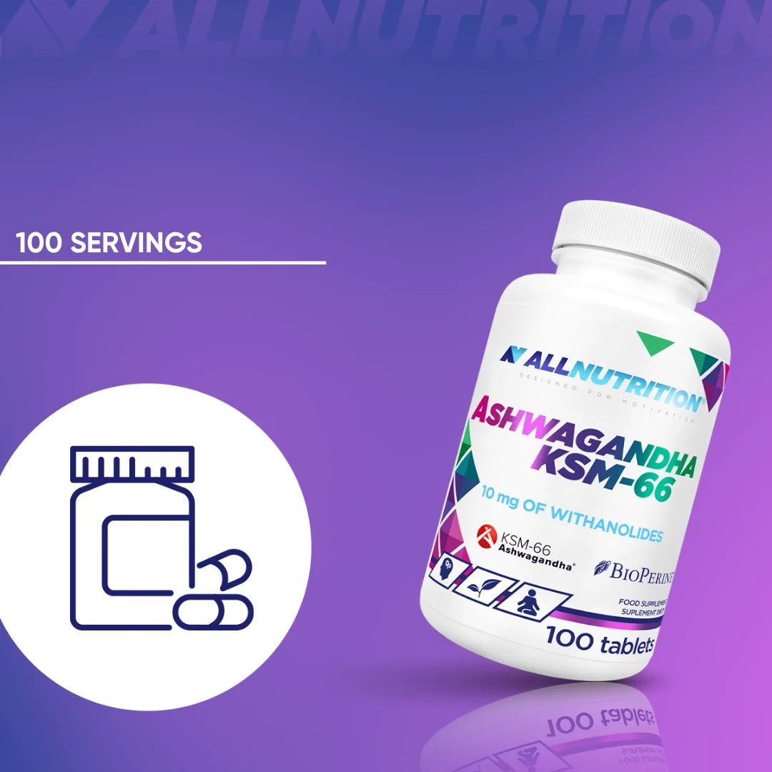 All Nutrition Ashwagandha KSM-66 / 100 tablets / 100 servings