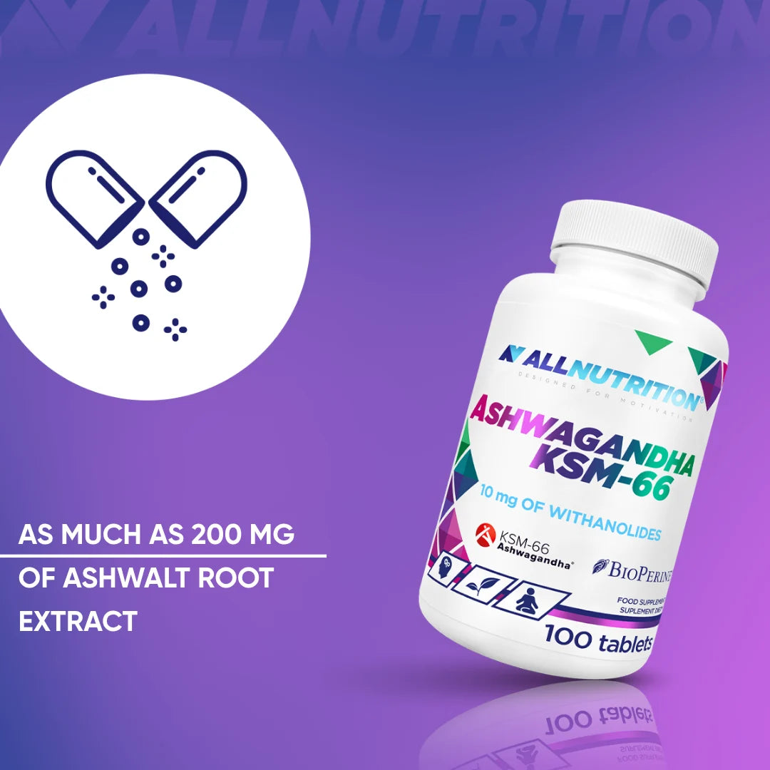 All Nutrition Ashwagandha KSM-66 / 100 tablets / 100 servings