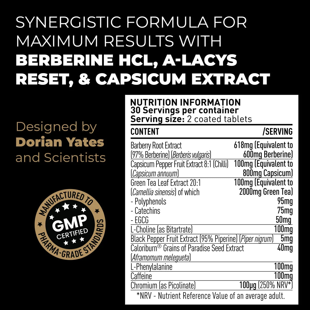 Dorian Yates Black Bombs 60 tablets
