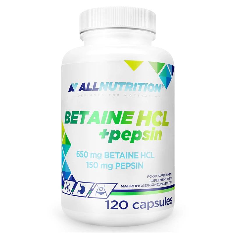 All Nutrition Betaine HCI + Pepsin / 120 capsules / 120 servings