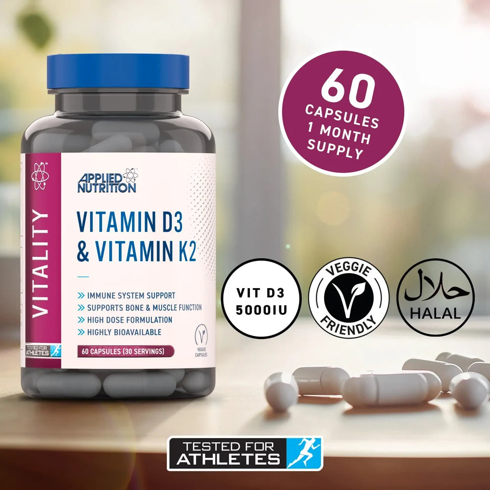 Applied Nutrition D3 & K2 / 60 capsules / 60 servings