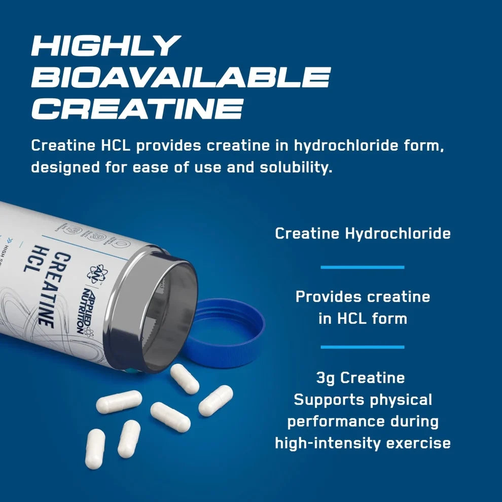 Applied Nutrition Creatine HCL / 3 grams per capsule / 180 capsules / 30 servings