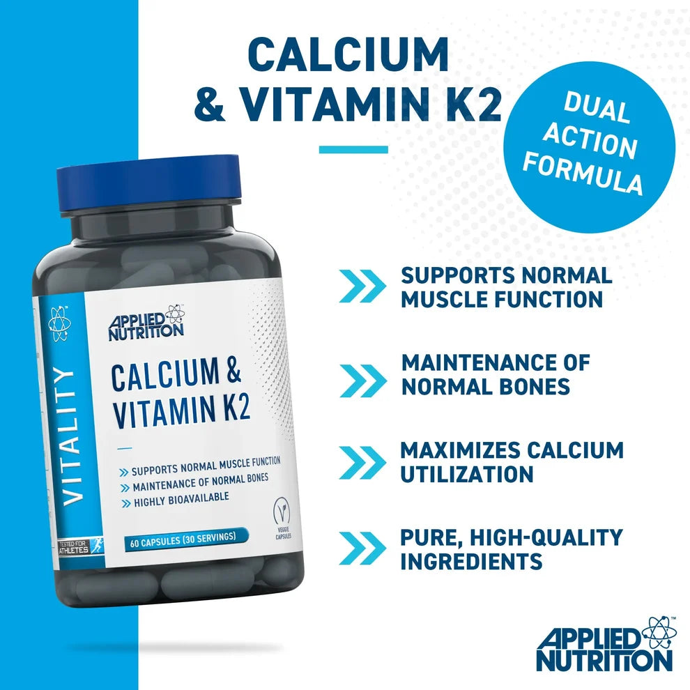 Applied Nutrition Calcium & Vitamin K2 / 60 capsules / 30 servings