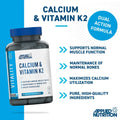 Applied Nutrition Calcium & Vitamin K2 / 60 capsules / 30 servings