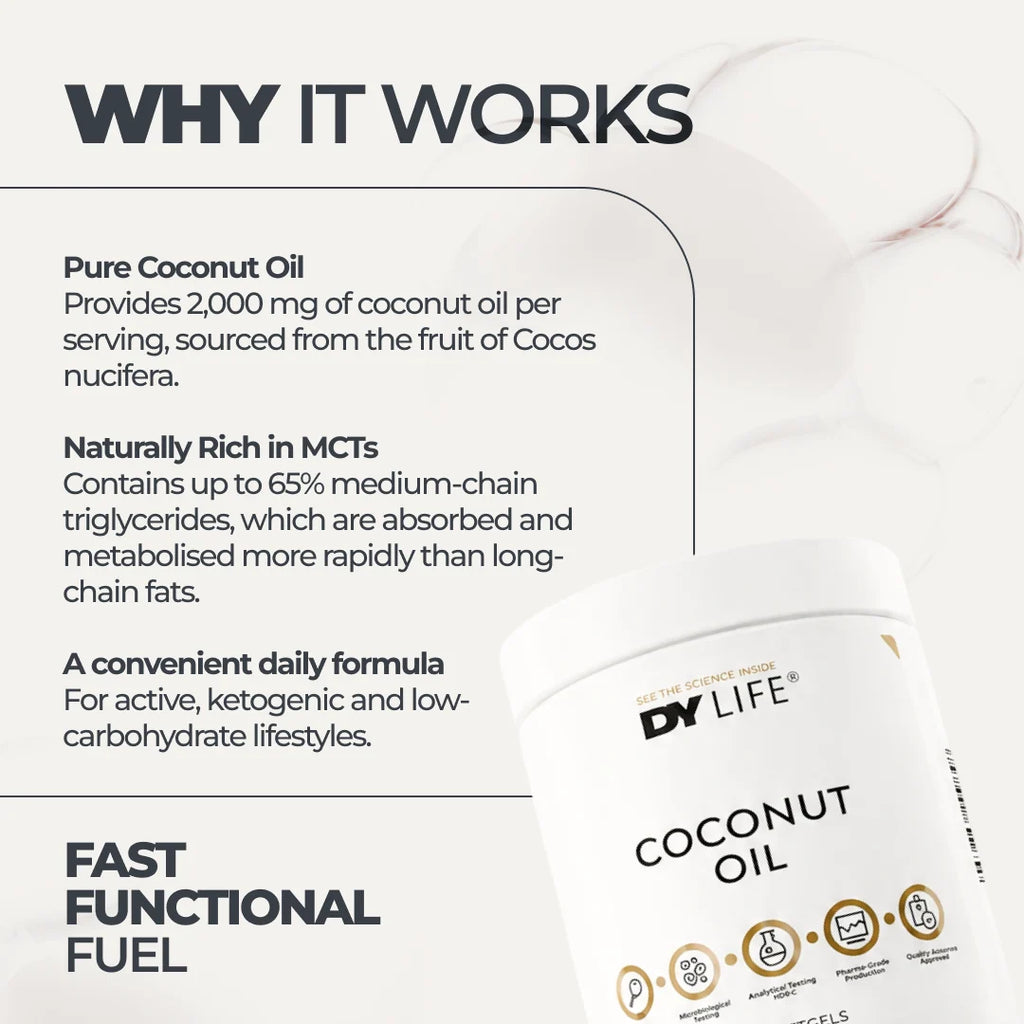 Dorian Yates DY LIFE Coconut Oil / 60 softgels / 30 servings