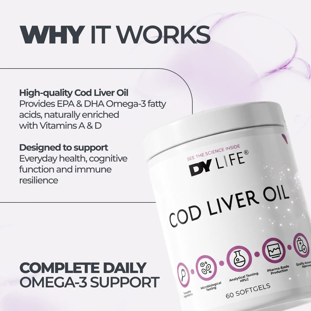 Dorian Yates DY Life Cod Liver Oil 60 Softgels / 60 Servings
