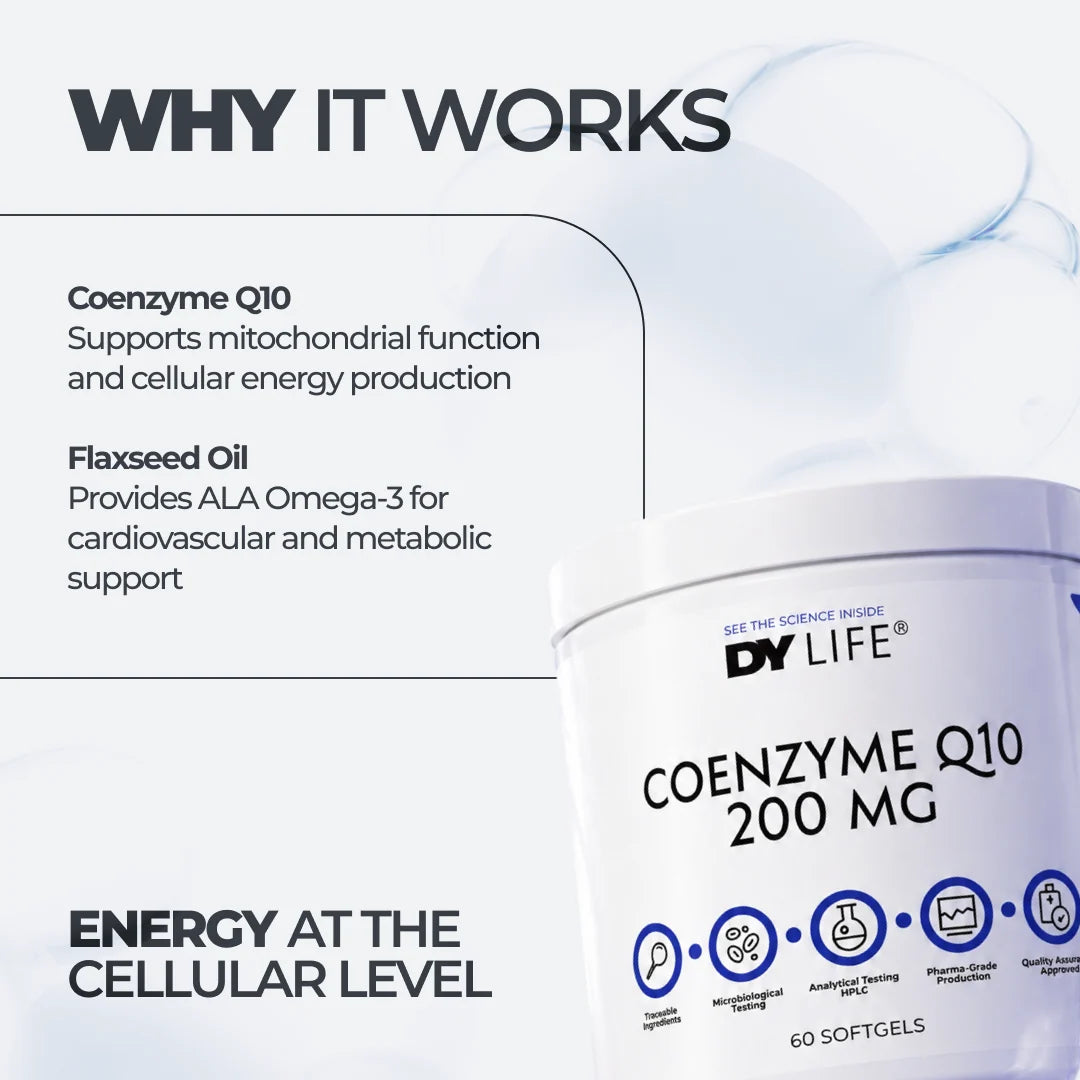 Dorian Yates DY LIFE Coenzyme Q10 200mg / 60 softgels / 60 servings