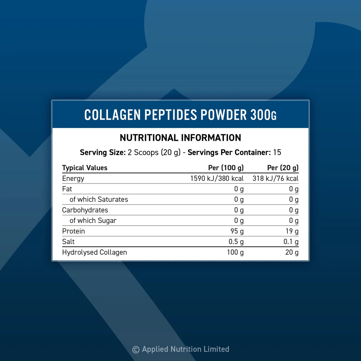Applied Nutrition Collagen Peptides / 300 grams / 15 servings