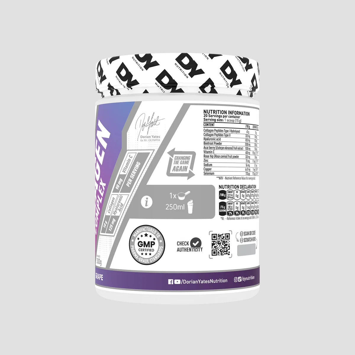Dorian Yates Collagen Complex / 300 grams / 20 servings