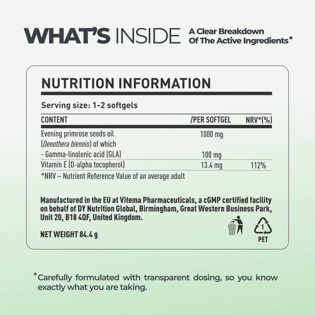 Dorian Yates DY LIFE Evening Primrose Oil / 60 softgels / 60 servings