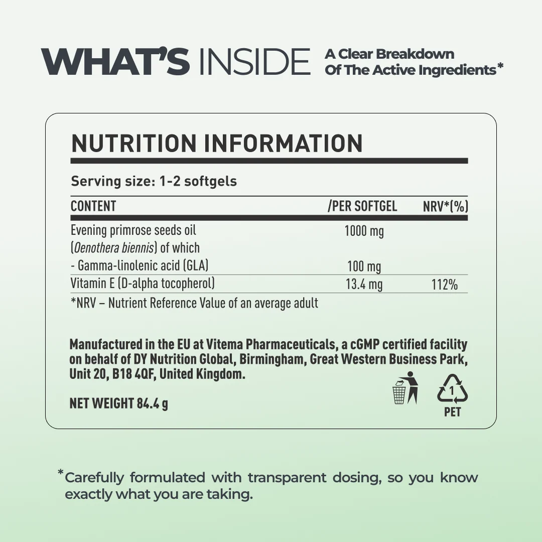 Dorian Yates DY LIFE Evening Primrose Oil / 60 softgels / 60 servings