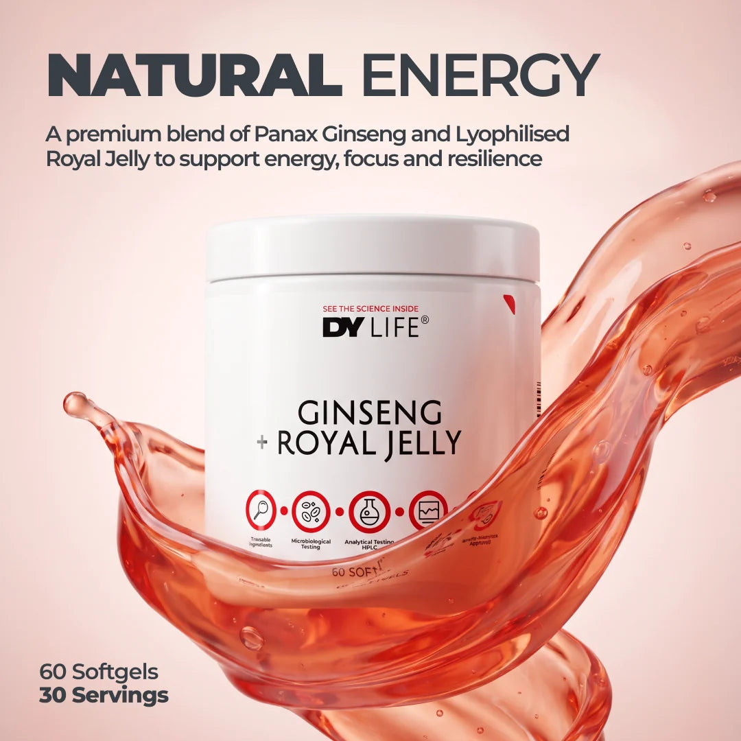 Dorian Yates DY LIFE Ginseng & Royal Jelly / 60 softgels / 30 servings