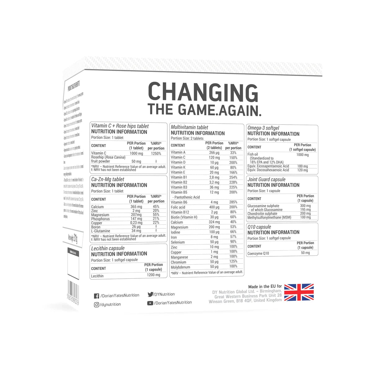 Dorian Yates Hit Pack Complex 30 x 8 pcs / 30 servings