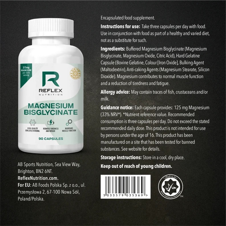 Reflex Nutrition Magnesium Bisglycinate / 90 capsules / 30 servings