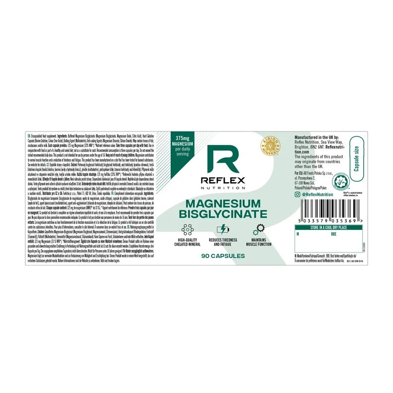 Reflex Nutrition Magnesium Bisglycinate / 90 capsules / 30 servings