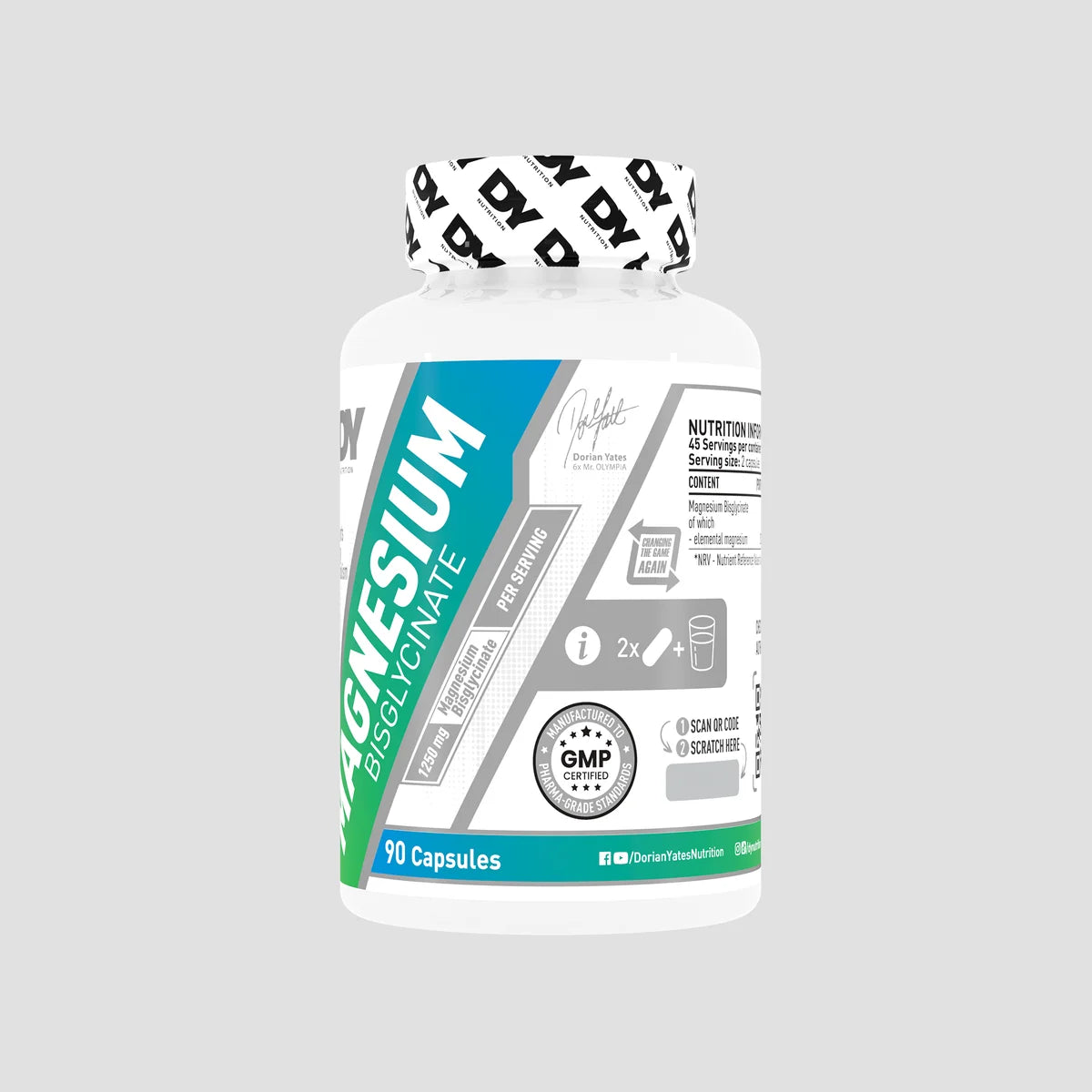 Dorian Yates Magnesium Bisglycinate / 90 capsules / 45 servings