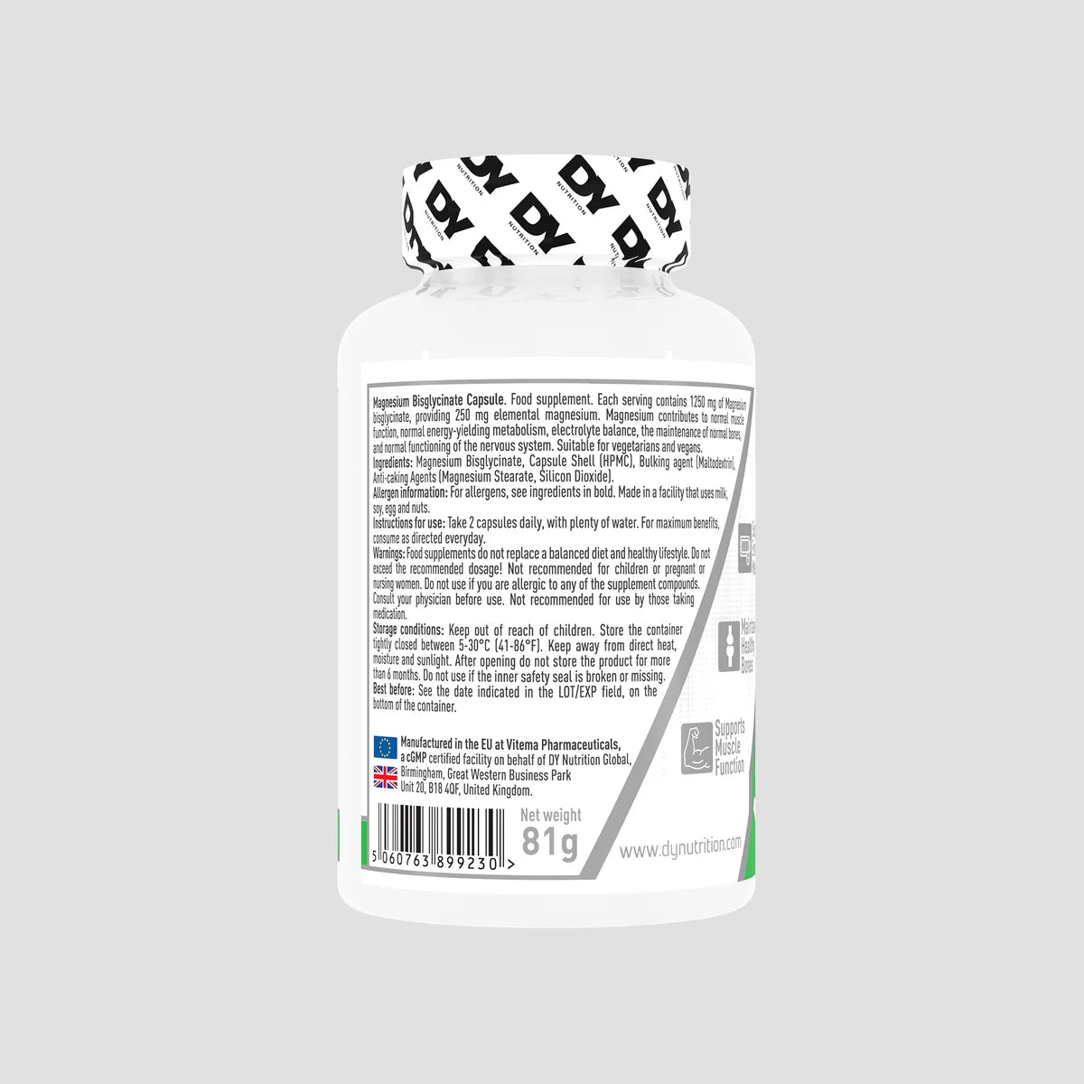 Dorian Yates Magnesium Bisglycinate / 90 capsules / 45 servings