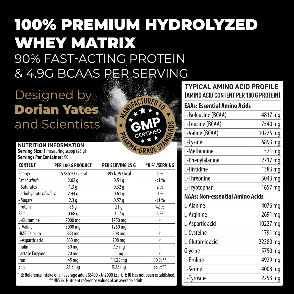 Dorian Yates Shadowhey Hydrolysate / 2.27 KG / 90 Servings