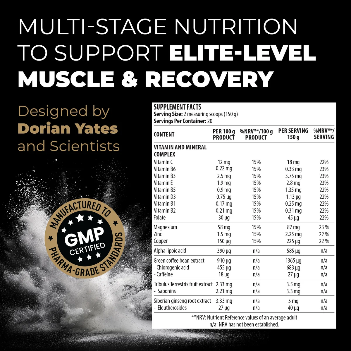 Dorian Yates GAME CHANGER MASS | 3kg (20 servings)