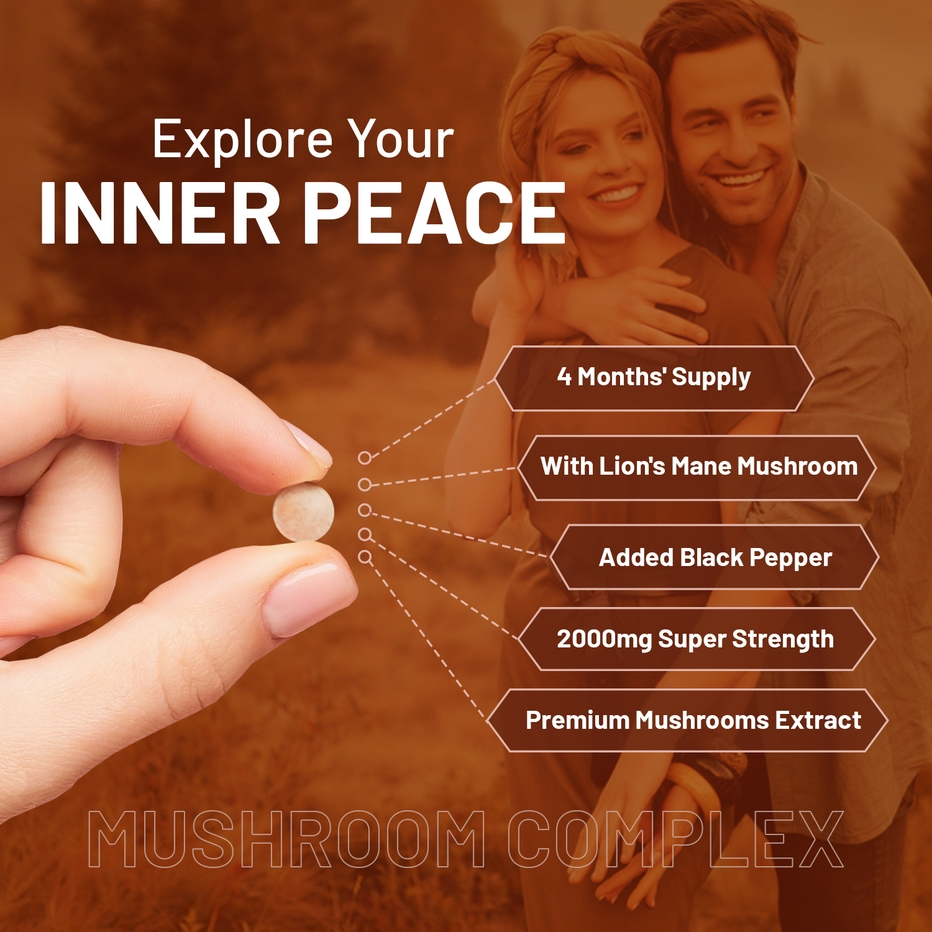 Prowise Healthcare | Advanced Mushroom Complex | 6 Mushrooms | 120 Vegan Tablets