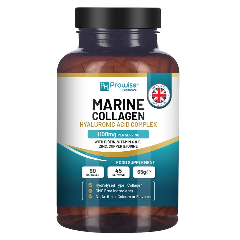 Prowise Healthcare | Marine Collagen with Hyaluronic Acid 1100mg | 90 Capsules