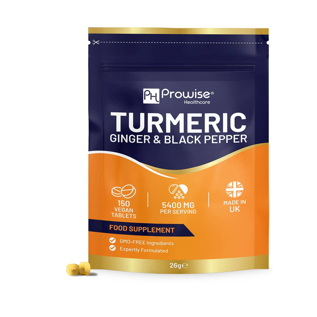 Prowise Healthcare | Turmeric 5400mg with Black Pepper and Ginger | 150 Tablets