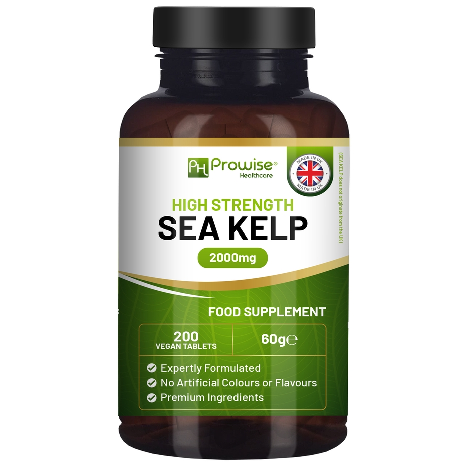 Prowise Healthcare | Sea Kelp 2000mg Natural Iodine Source| 200 Vegan Tablets