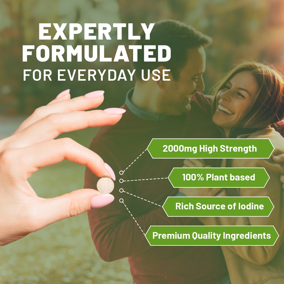 Prowise Healthcare | Sea Kelp 2000mg Natural Iodine Source| 200 Vegan Tablets