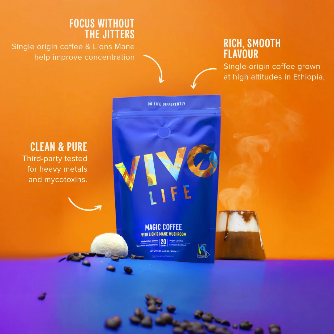 Vivo Life | Magic Coffee with Lion's Mane Mushroom | 280g (20 servings)