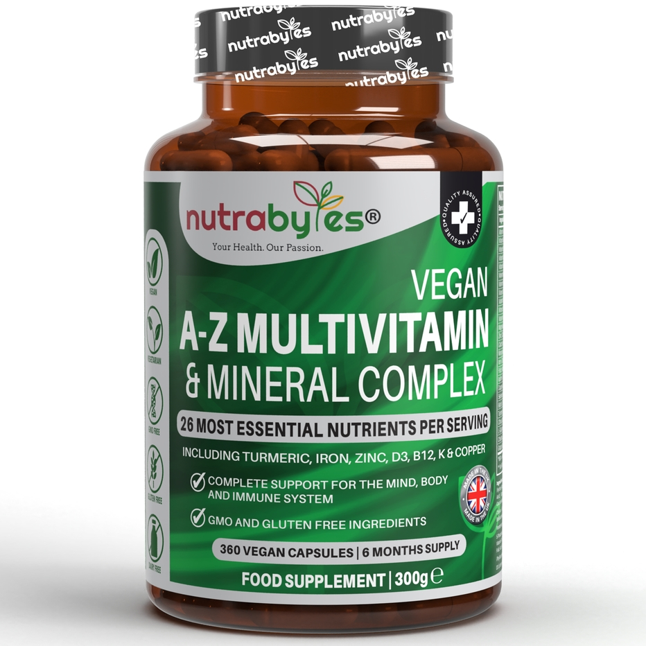 Nutrabytes | Vegan A-Z Multivitamin & Mineral Complex | 360 Capsules