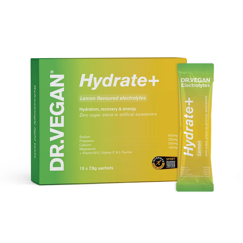DR.VEGAN | Hydrate+ Complete Electrolytes | Lemon | Box of 15 Sachets