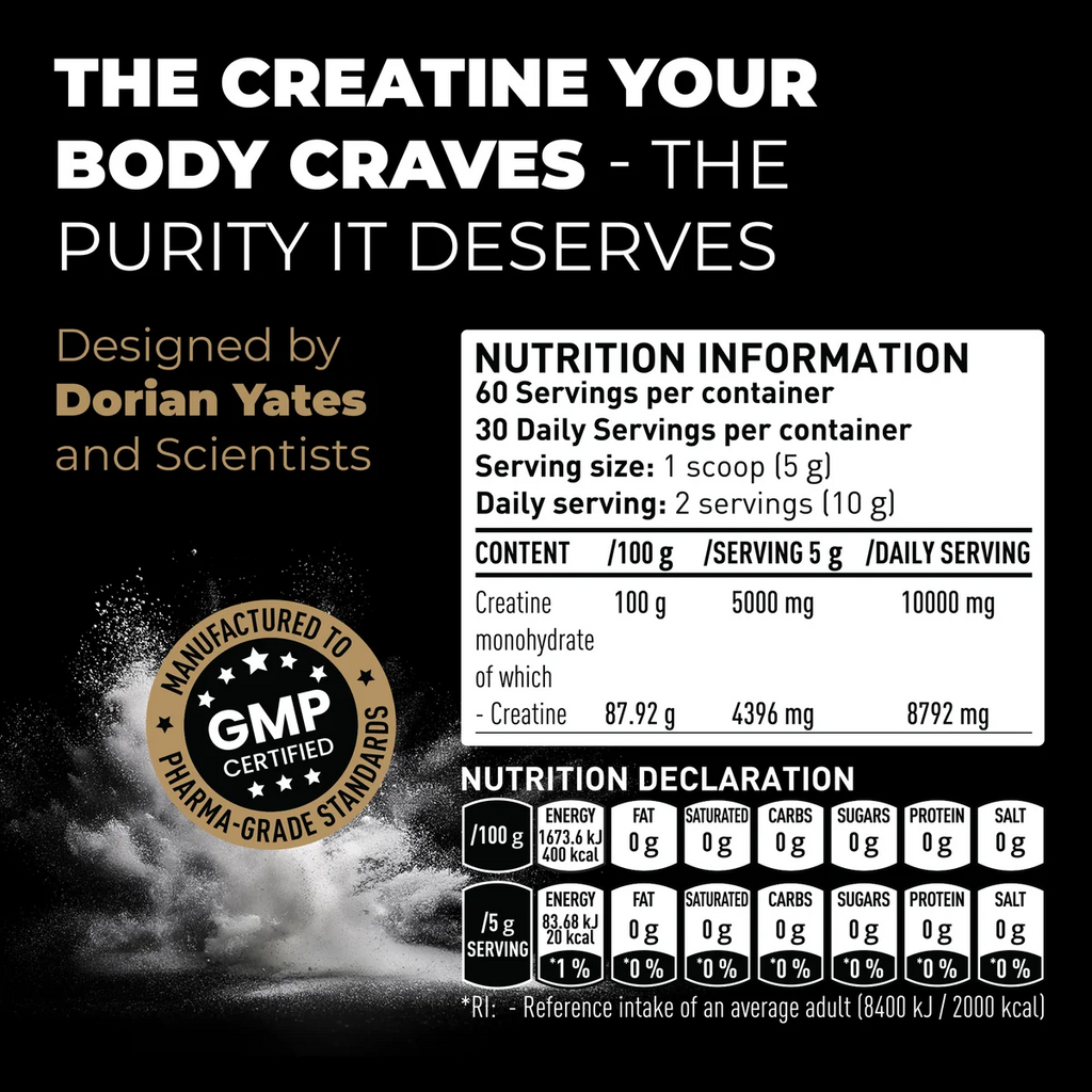 Dorian Yates | Creatine Monohydrate | 300g (60 servings)