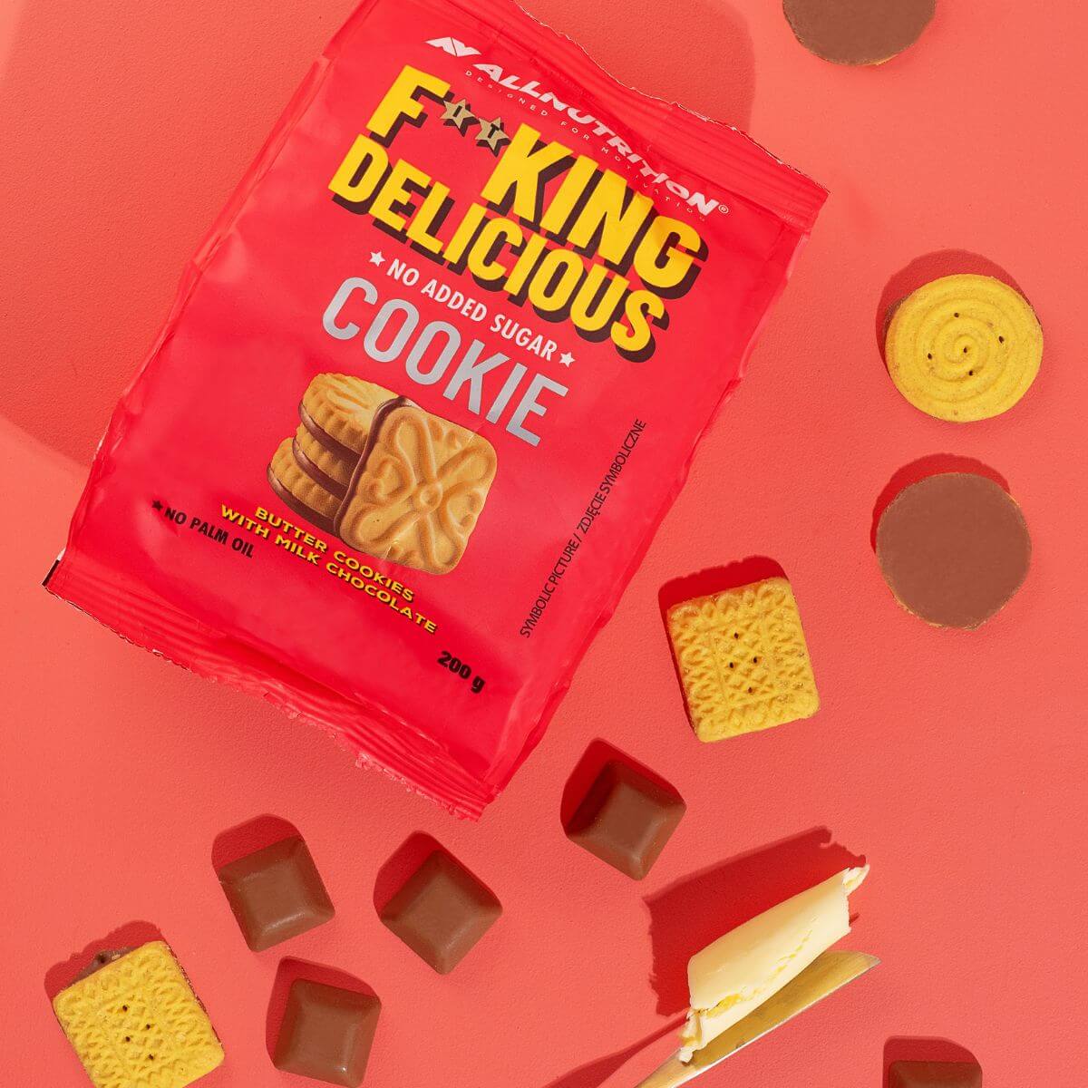 All Nutrition F**King Delicious cookie / Butter With Milk & Chocolate / 200 grams