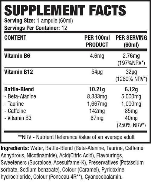 #M6Teen Explosive pre-workout shot 12 x 60ml