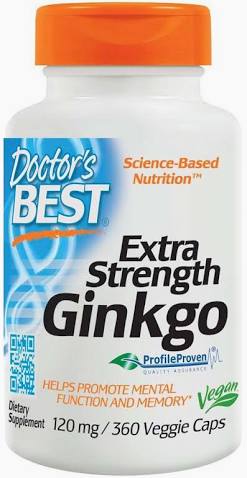 Ginko Doctors Best { extra strength } cognitive health 120mg / 120 capsules