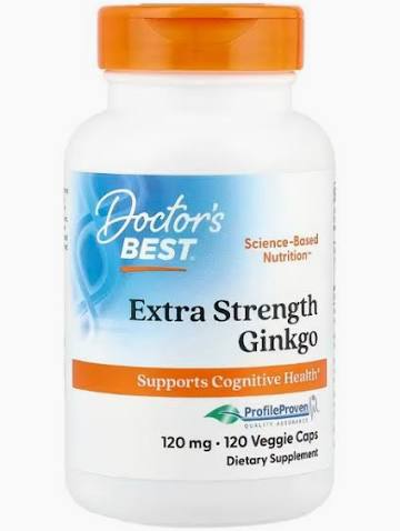 Ginko Doctors Best { extra strength } cognitive health 120mg / 120 capsules